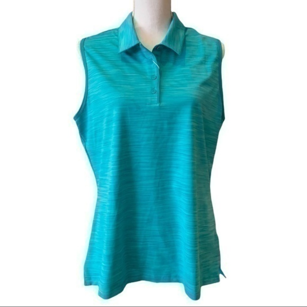 Adidas ultimate 365 teal sleeveless golf shirt
